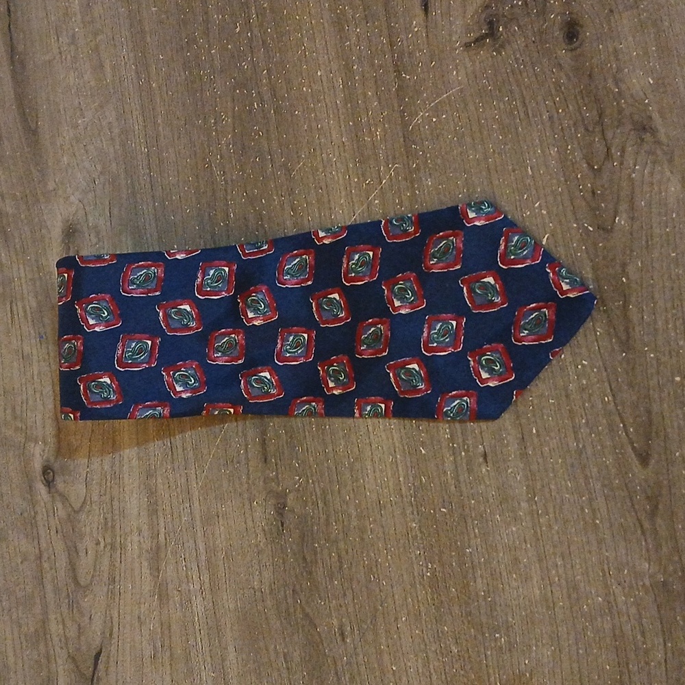 Vintage Park Lane Italian Silk Tie AOP